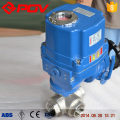 3 way thread connection explosion proof flanged motorized ball valve